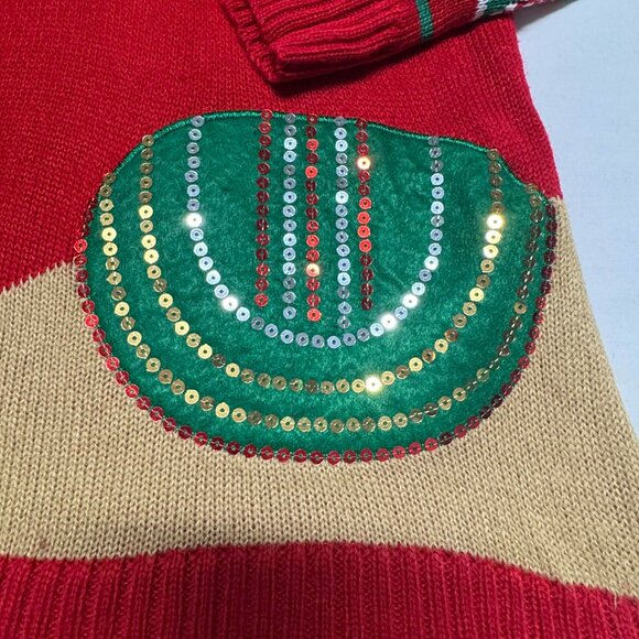 ugly christmas sweater 33 degrees llama red Size M - Picture 7 of 12